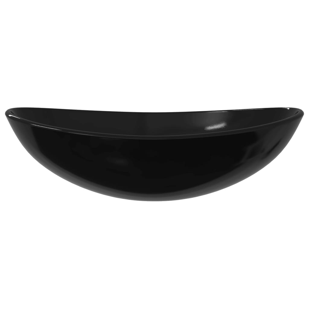 Vidaxl Washbasin 54.5x35x15.5 cm Black temperato nero