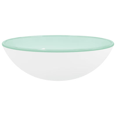 Vidaxl Washbasin 42x14 cm de vidrio templado blanco