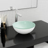 Vidaxl wasbak 30x12 cm gehard glas wit