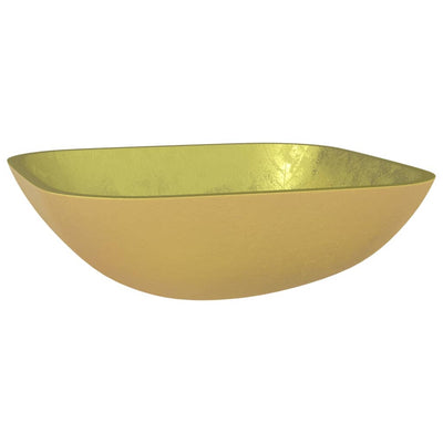 Vidaxl Washbasin 42x42x14 cm de oro de vidrio