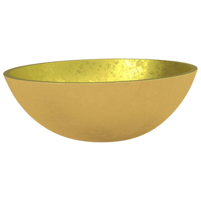 Vidaxl Washbasin 50x37x14 cm de oro de vidrio coloreado