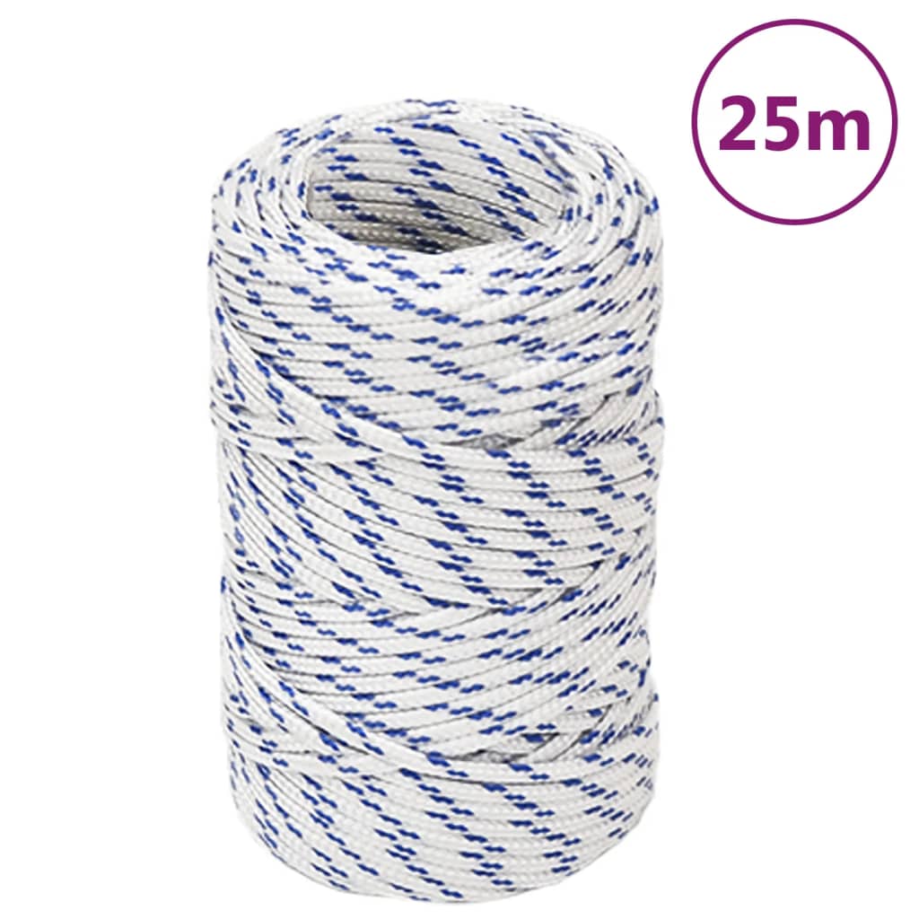 Vidaxl Boat Rope 2 mm 25 m Polypropene Bianco