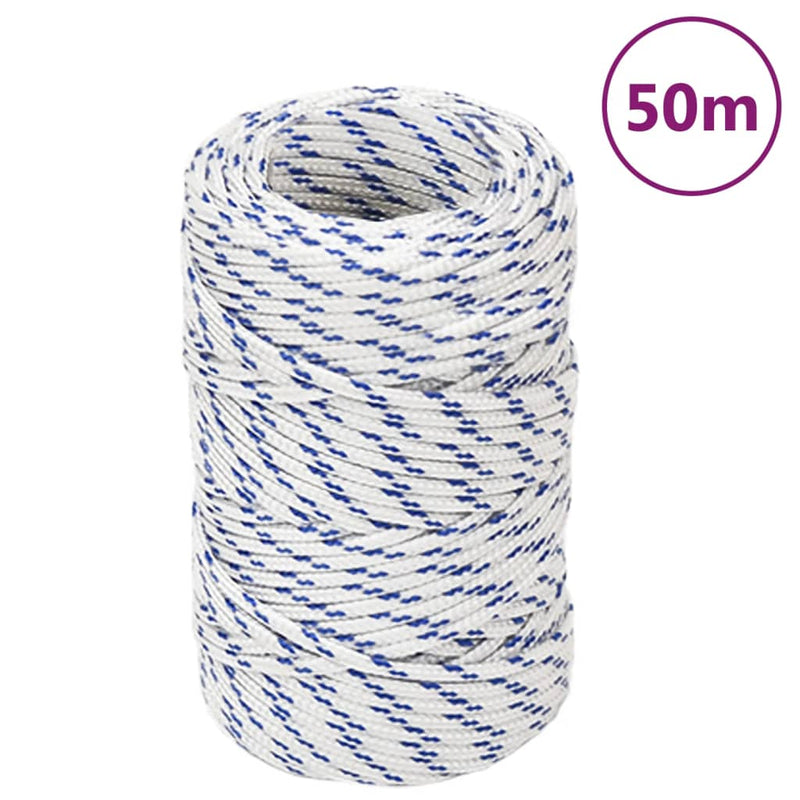 Vidaxl Boot Rope 2 mm 50 m de polipropileno blanco
