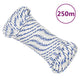 Vidaxl boot touw 3 mm 250 m polypropyleen wit