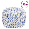 Vidaxl boot touw 8 mm 250 m polypropyleen wit