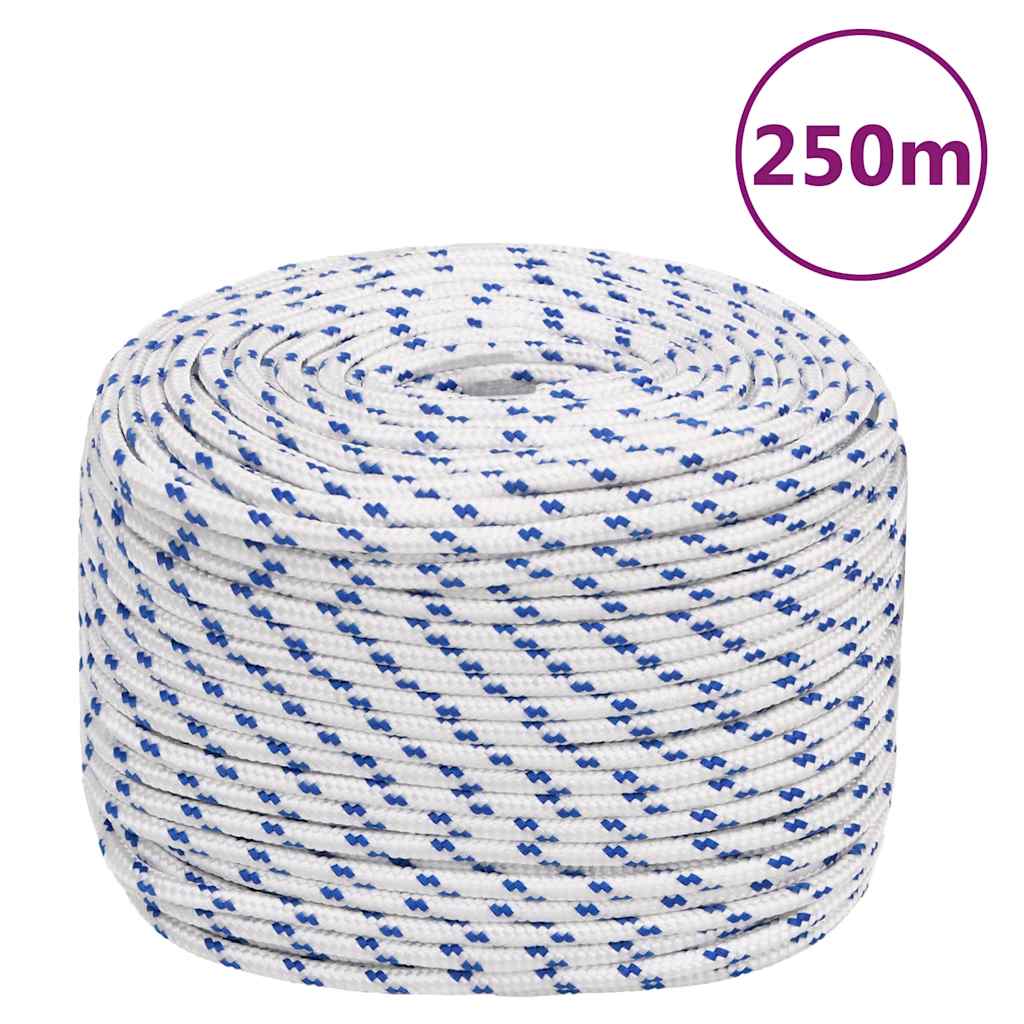 Vidaxl boot touw 8 mm 250 m polypropyleen wit