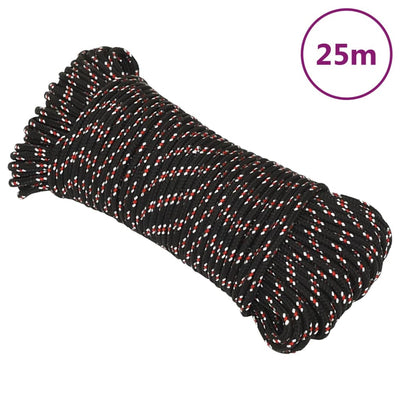 Vidaxl Boot Rope 5 mm 25 m de polipropileno negro