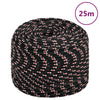 Vidaxl Boot Rope 6 mm 25 m Polypropilene Nero