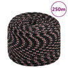 Vidaxl Boot Rope 8 mm 250 m Polypropilene Nero