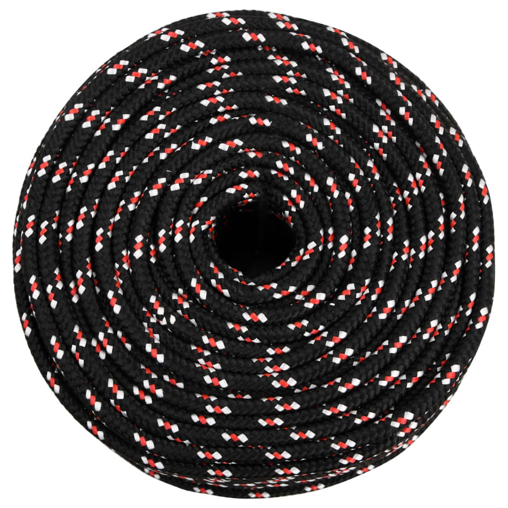 Vidaxl Boot Rope 8 mm 250 m Polypropilene Nero