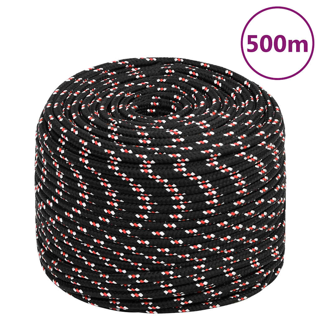 Vidaxl Boot Rope 10 mm 500 m Polypropilene Nero