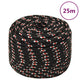 Vidaxl Boot Rope 12 mm 25 m Polypropilene Nero