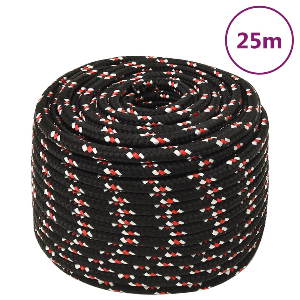Vidaxl Boot Rope 12 mm 25 m de polipropileno negro