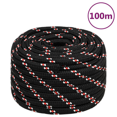 Vidaxl Boat Rope 20 mm 100 m Polypropilene Nero