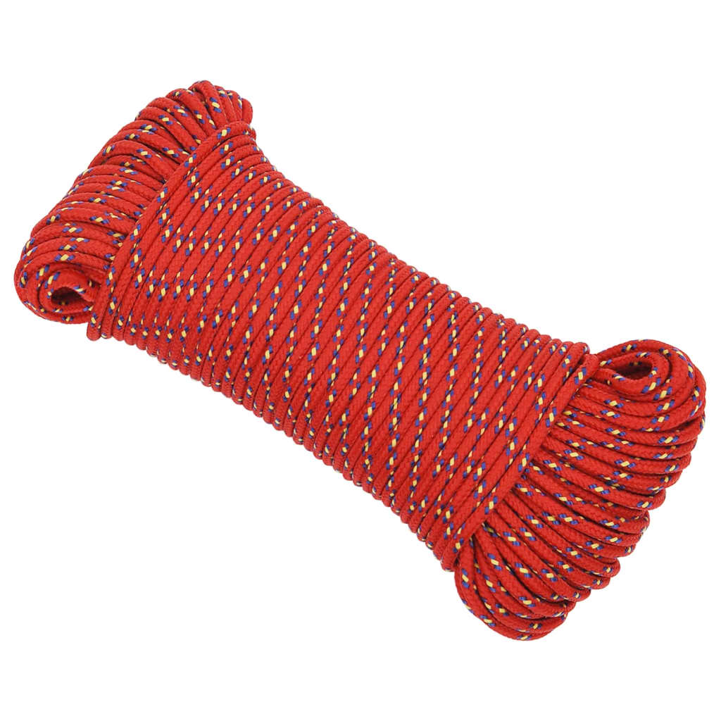 Vidaxl Boat Rope 4 mm 50 m polipropileno rojo
