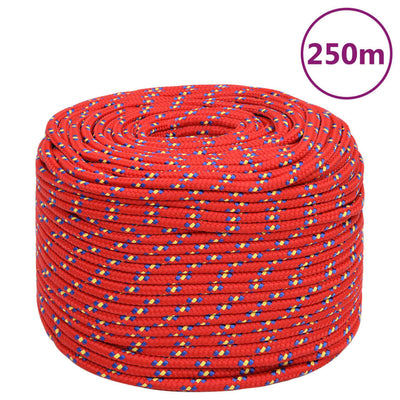 Vidaxl Boat Rope 6 mm 250 m in polipropilene rosso