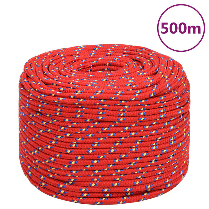 Vidaxl Boat Rope 10 mm 500 m in polipropilene rosso