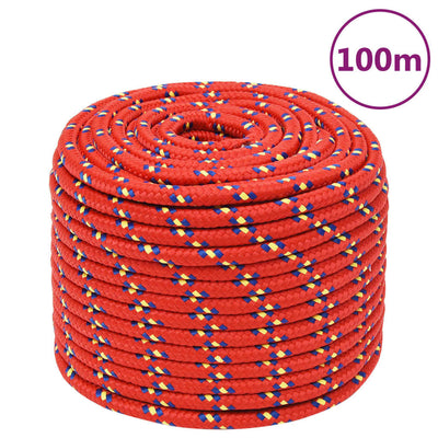 Vidaxl Boat Rope 12 mm 100 m in polipropilene rosso