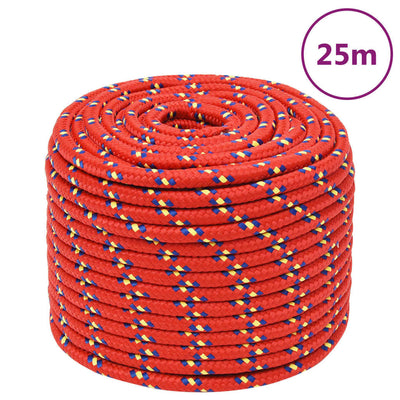Vidaxl Boat Rope 14 mm 25 m polipropileno rojo