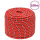Vidaxl boottouw 14 mm 100 m polypropyleen rood