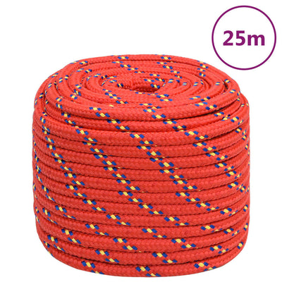 Vidaxl Boat Rope 16 mm 25 m polipropileno rojo