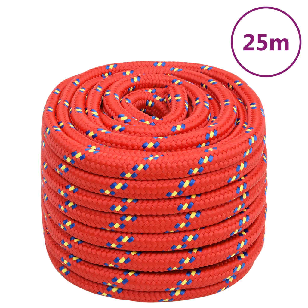 Vidaxl Boat Rope 20 mm 25 m in polipropilene rosso