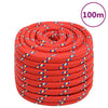 Vidaxl boottouw 20 mm 100 m polypropyleen rood