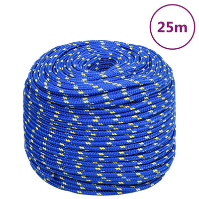 VidaXL Boottouw 8 mm 25 m polypropyleen blauw