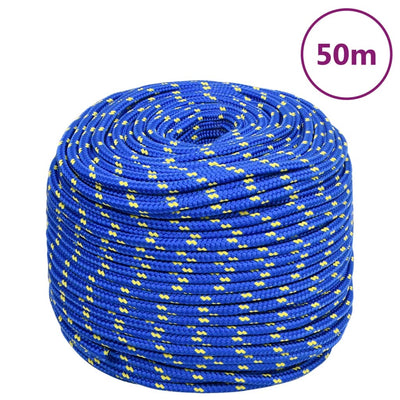 Vidaxl Boat Rope 8 mm 50 m polipropileno azul