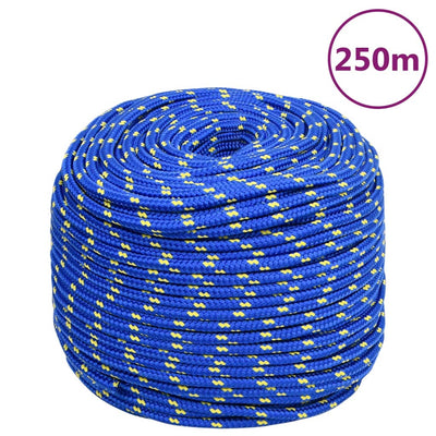 Vidaxl Boat Rope 8 mm 250 m polipropileno azul