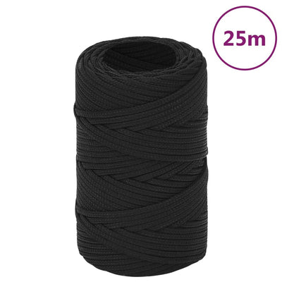 Vidaxl Boat Rope 2 mm 25 m Polypropene Nero