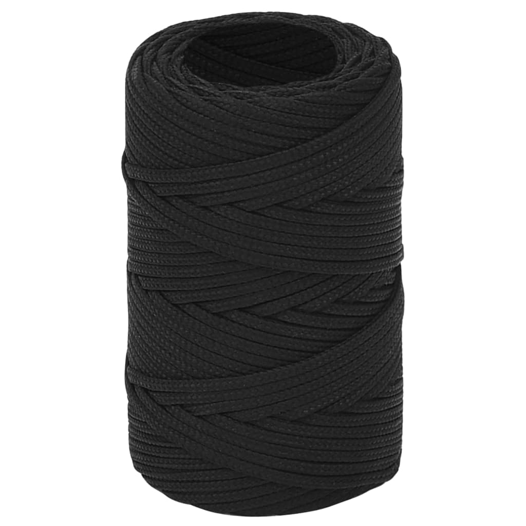 Vidaxl Boat Rope 2 mm 25 m Polypropene Nero