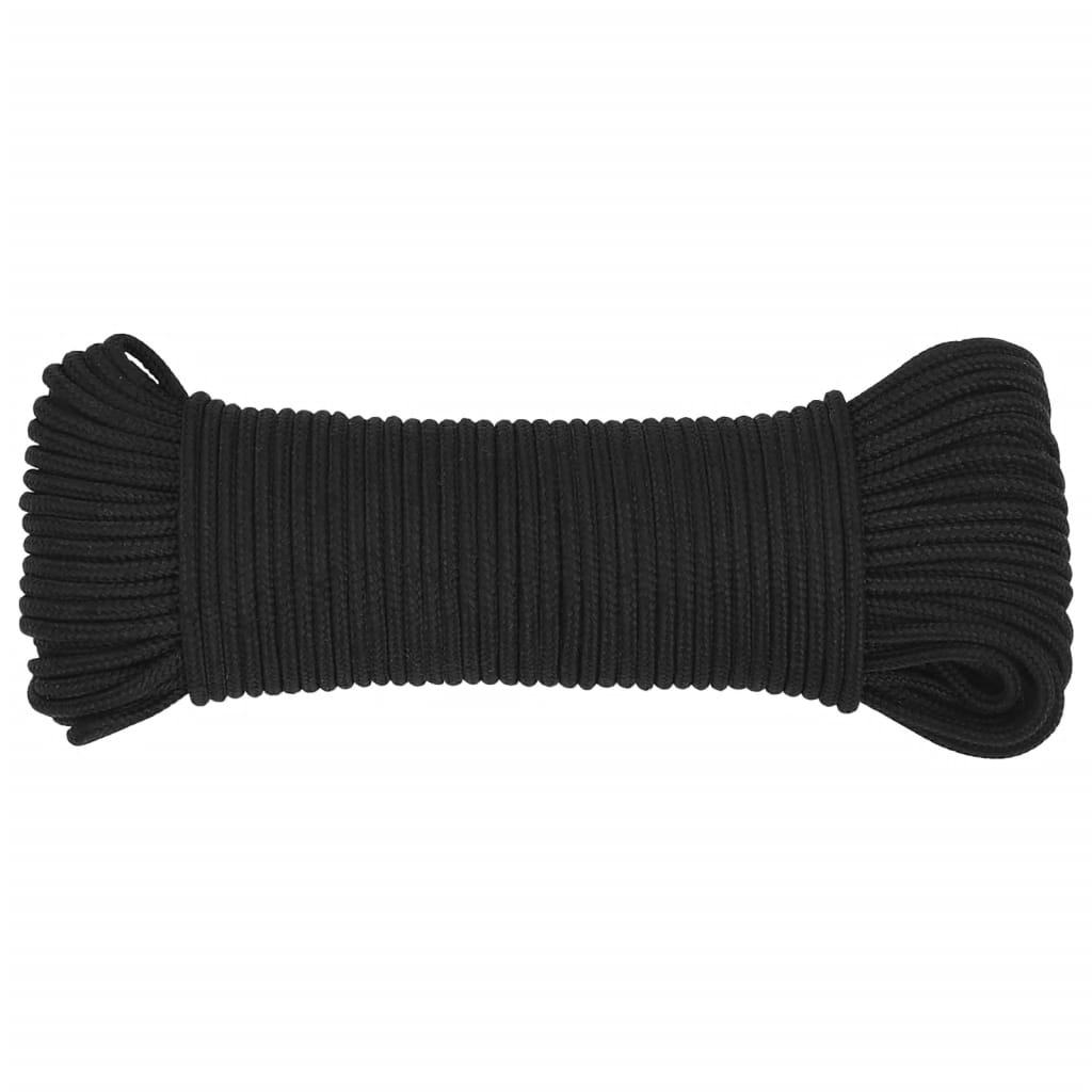 Vidaxl Boat Rope 3 mm 25 m Polypropene Nero