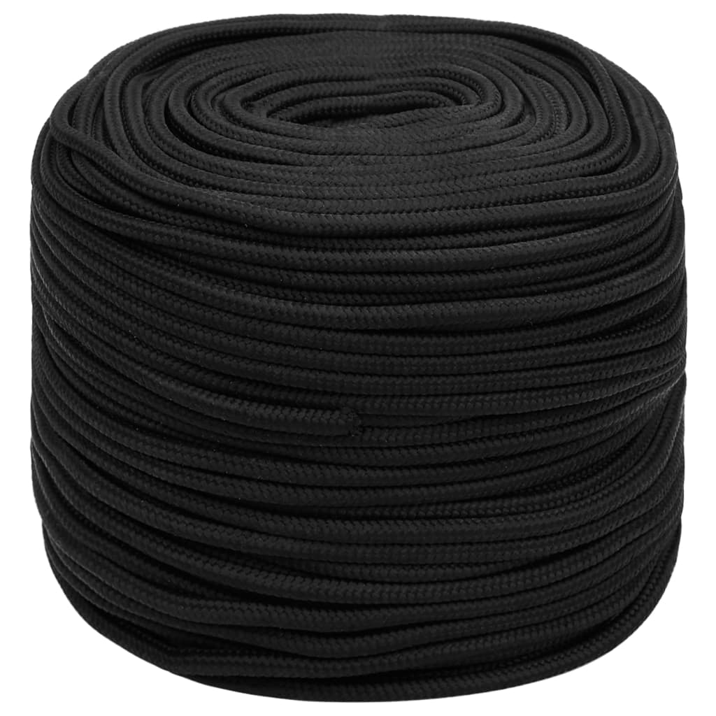 Vidaxl Boat Rope 6 mm 25 m Polypropene Nero