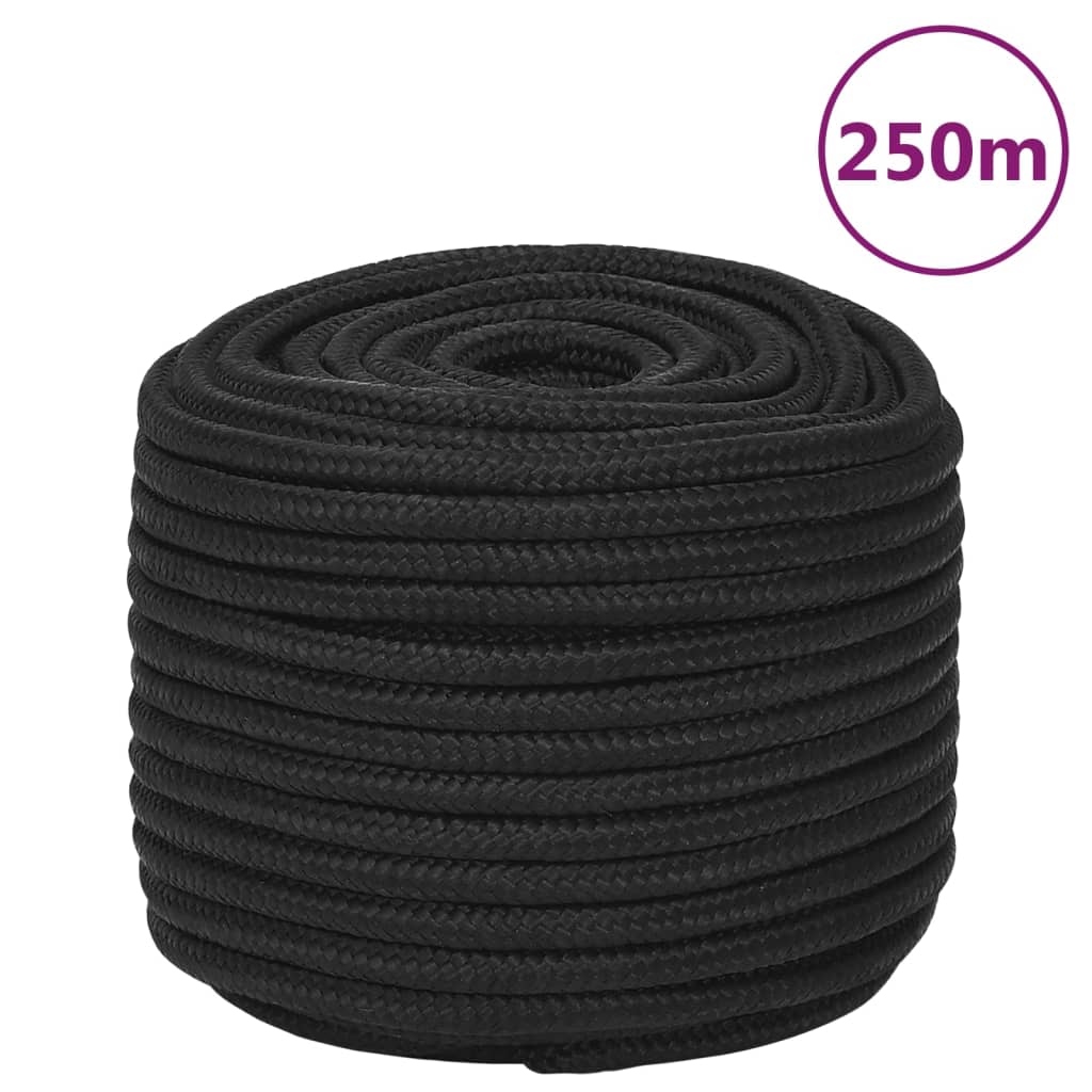Vidaxl Boat Rope 14 mm 250 m Polypropene Nero