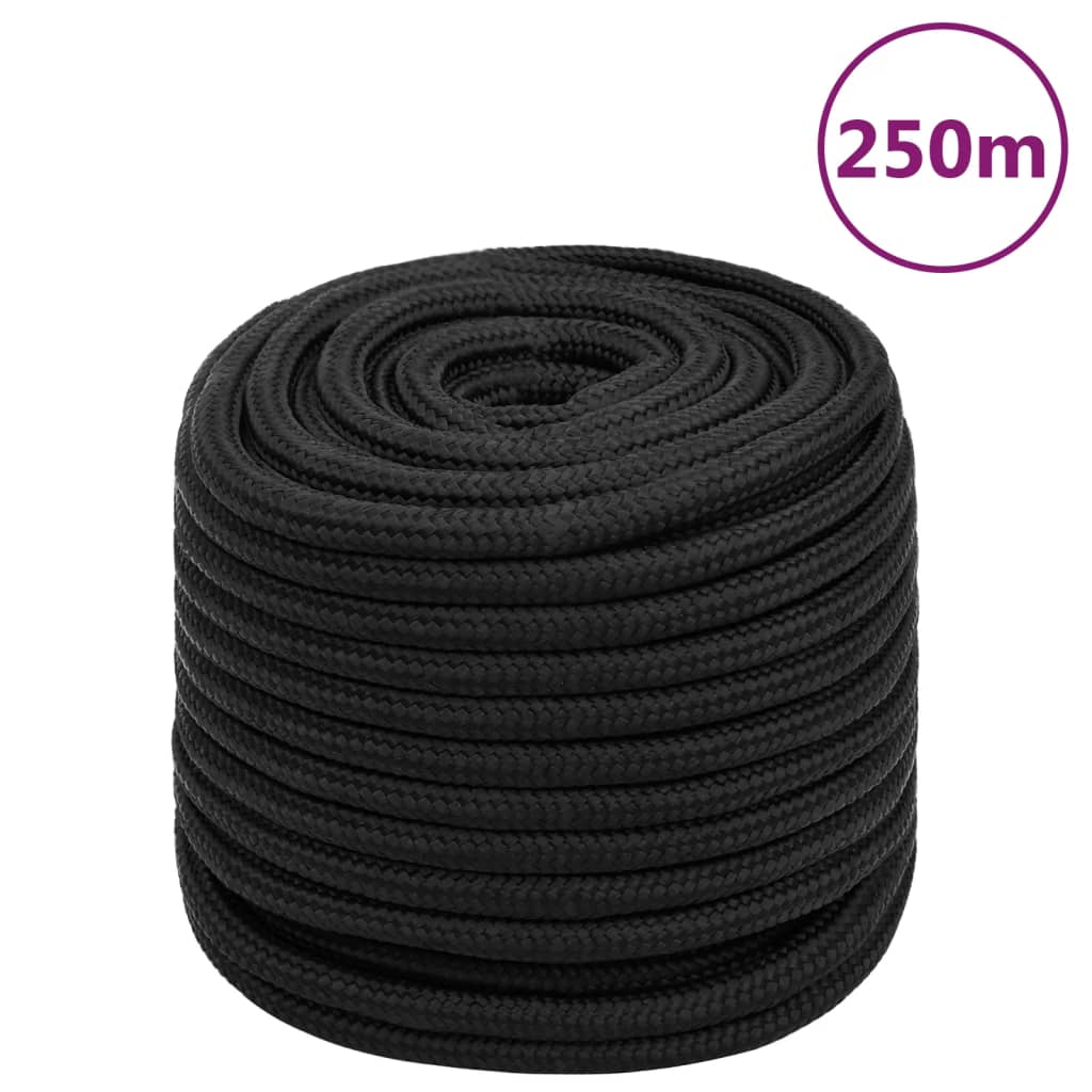 Vidaxl Boat Rope 16 mm 250 m Polypropene Nero