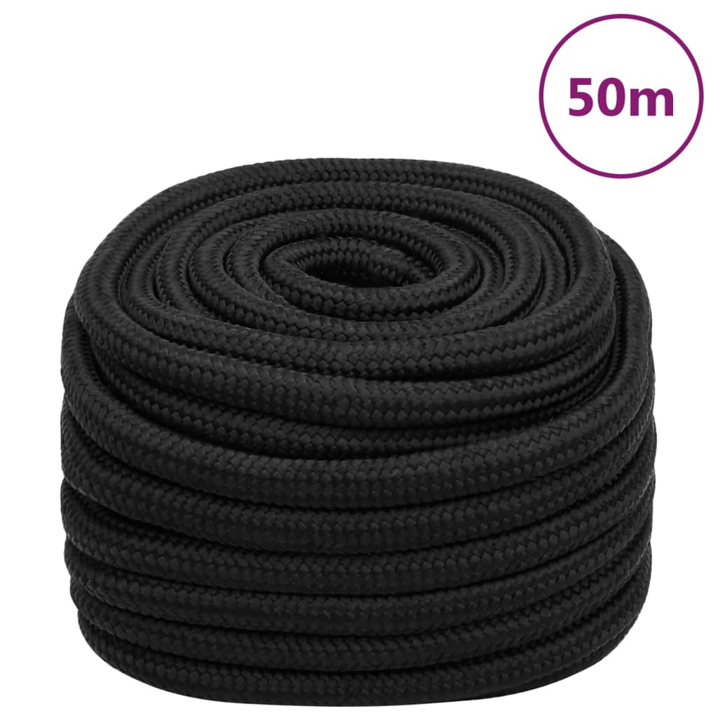 Vidaxl Boat Rope 20 mm 50 m polipropene nero