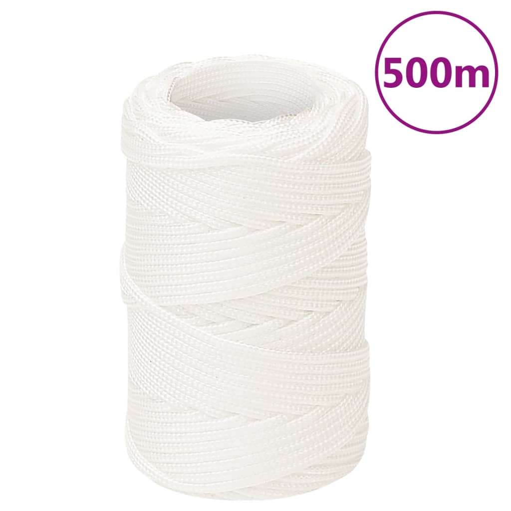 Vidaxl boottouw 2 mm 500 m polypropyleen volwit