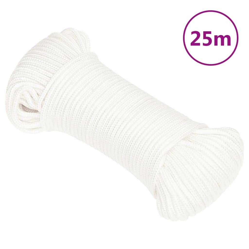 Vidaxl Boat Rope 4 mm 25 m Polypropilene Full White