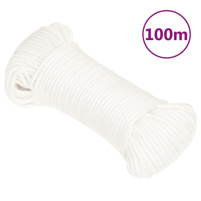 Vidaxl Boat Rope 4 mm 100 m Polypropilene Full White