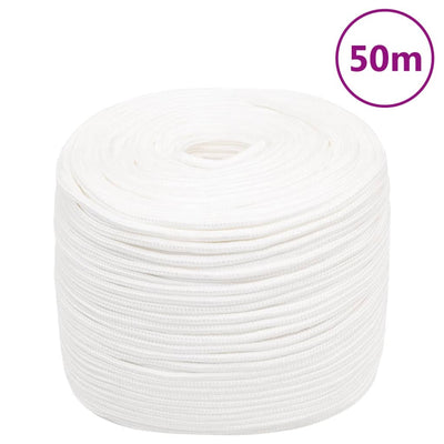 Vidaxl Boat Rope 6 mm 50 m polipropileno blanco completo