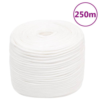 Vidaxl Boat Rope 8 mm 250 m polipropileno blanco completo