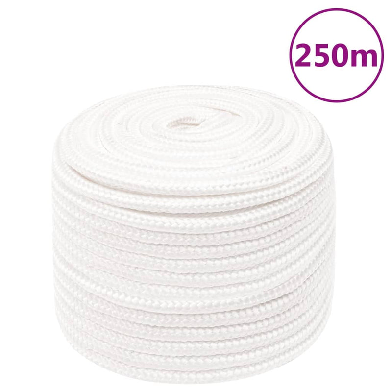 Vidaxl Boat Rope 12 mm 250 m polipropileno blanco completo