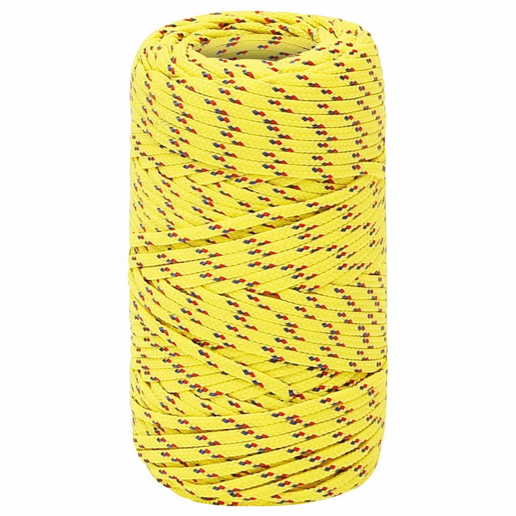 Vidaxl boottouw 2 mm 50 m polypropyleen geel