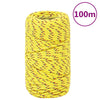 Vidaxl boottouw 2 mm 100 m polypropyleen geel
