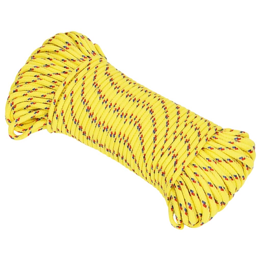 VIDAXL SCOOD ROPE 3 MM 25 M Polypropilene Giallo