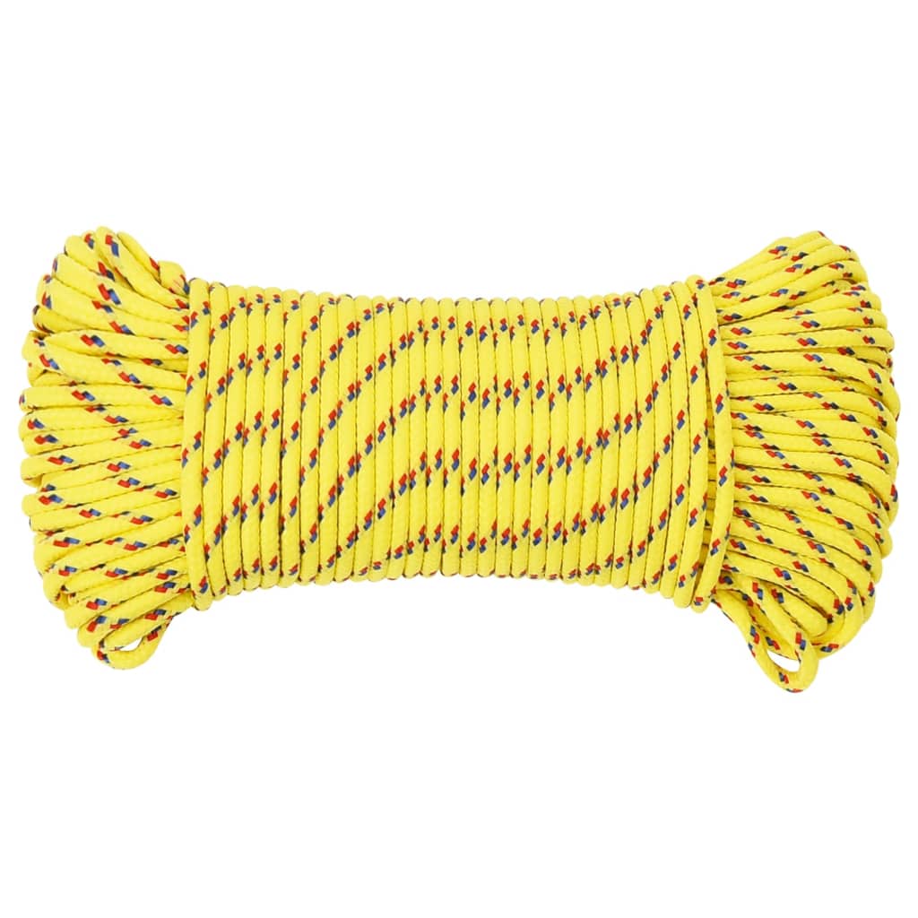 VIDAXL SCOOD ROPE 3 MM 25 M Polypropilene Giallo