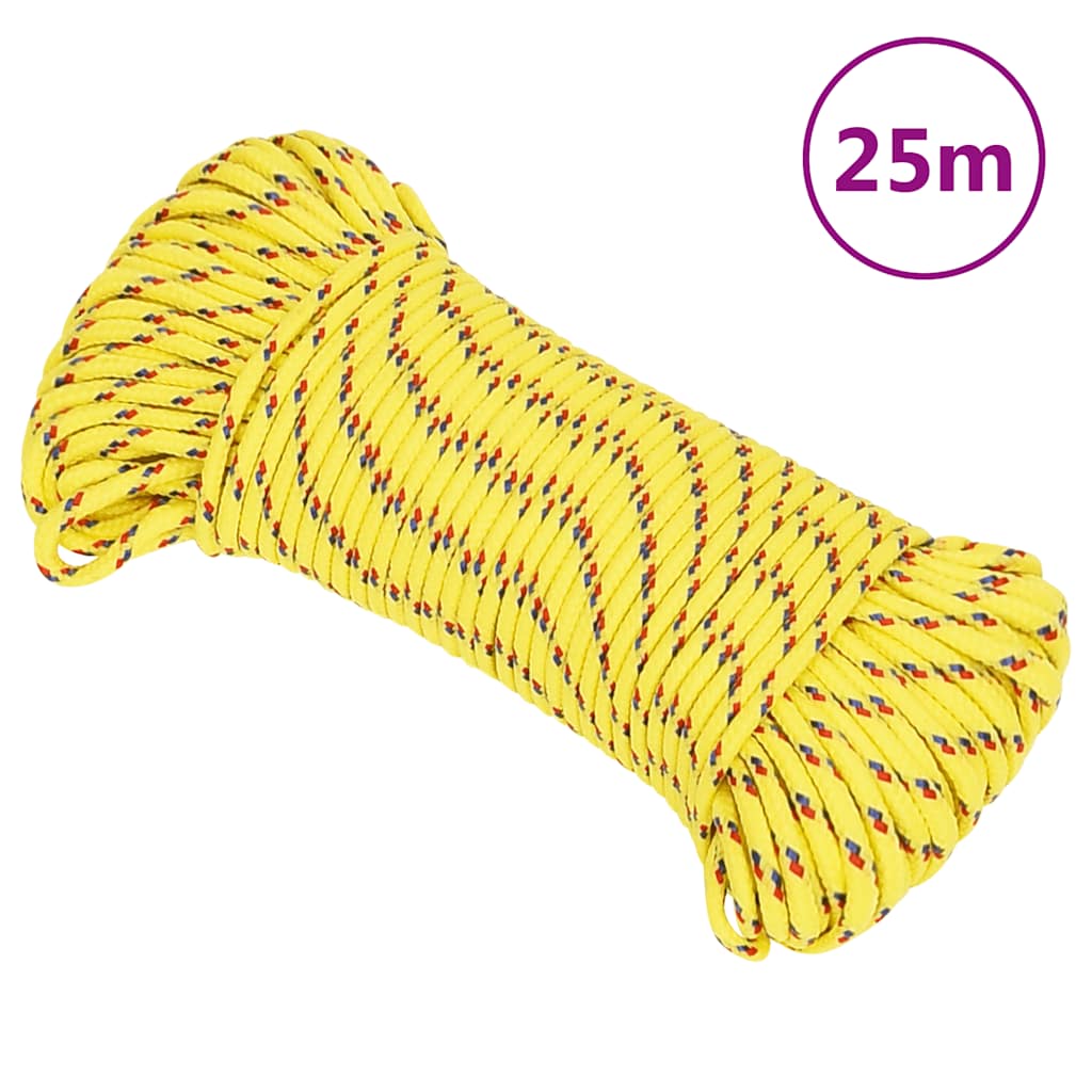 Vidaxl Boat Rope 4 mm 25 m polipropileno amarillo
