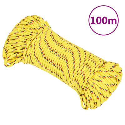 Vidaxl Boat Rope 4 mm 100 m in polipropilene giallo