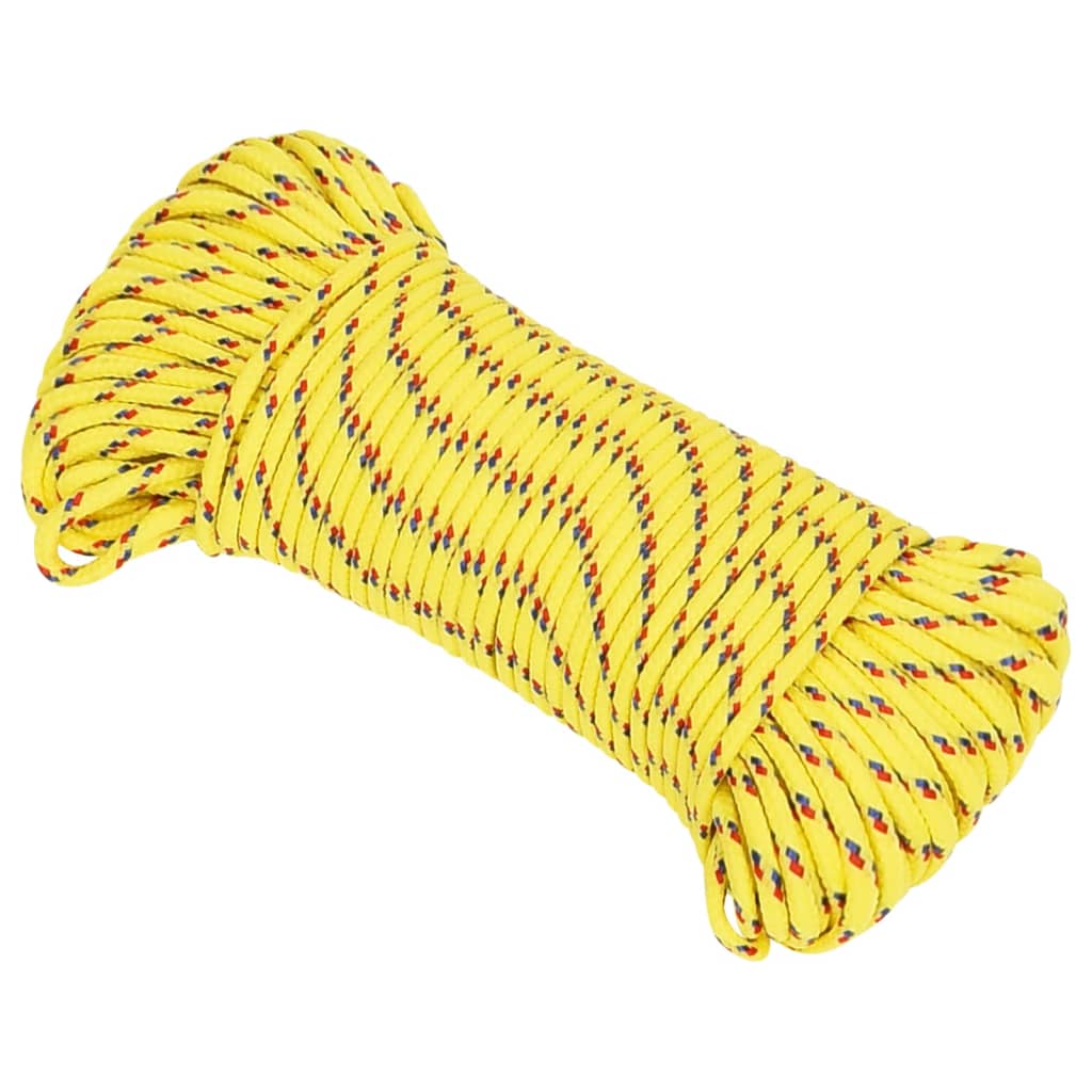 Vidaxl boottouw 5 mm 500 m polypropyleen geel